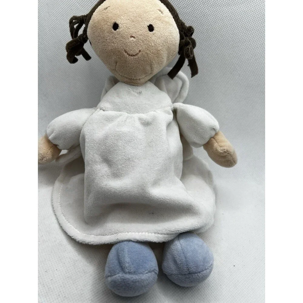 Little Princess Angel North American Bear Co Plush Doll 2015 10” dark brown hai
